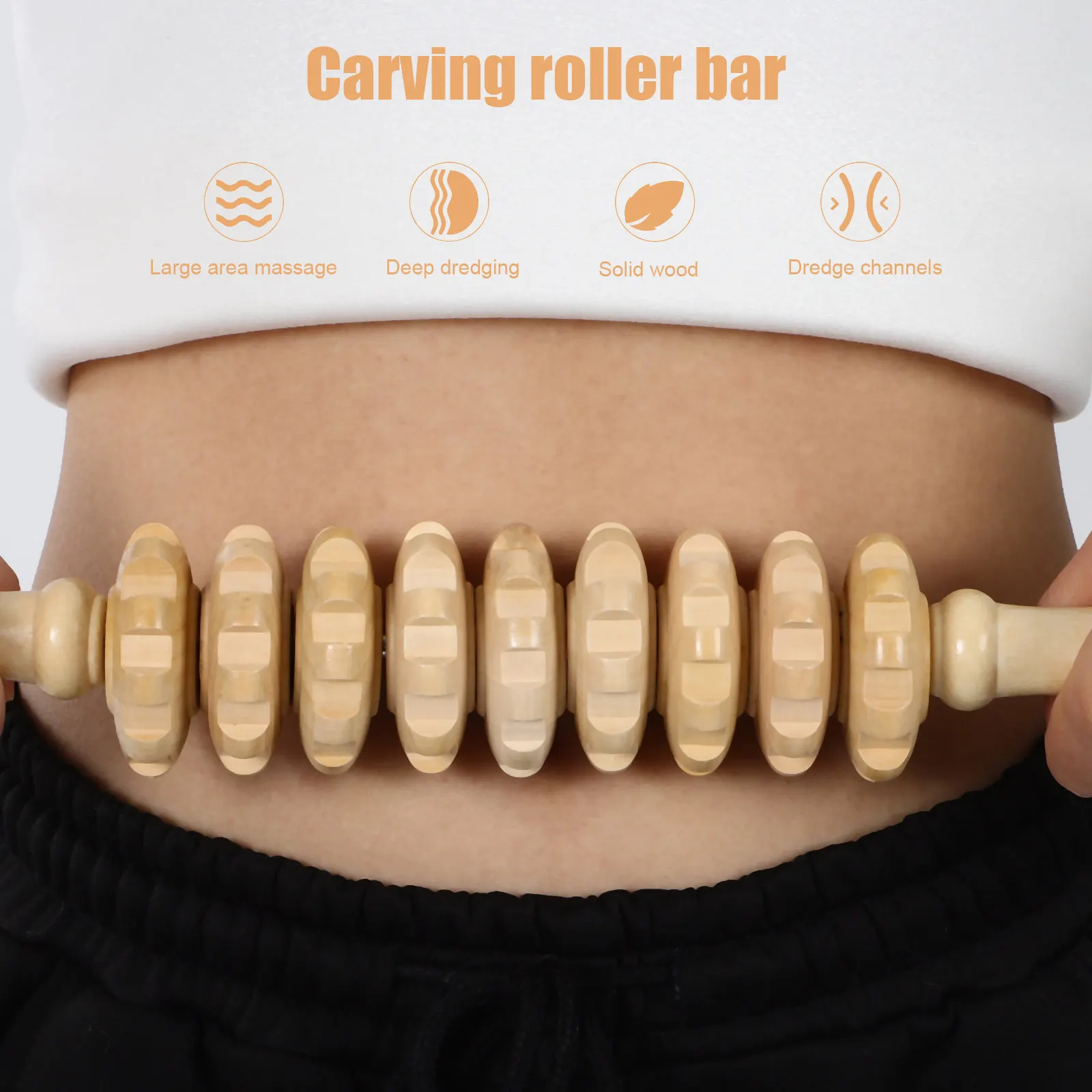 6Pcs Wooden Massage Tools Kit Professional Therapy Roller Stick Cup Contour Board Back Massager for Office Fatigue Relief Muscle view 4