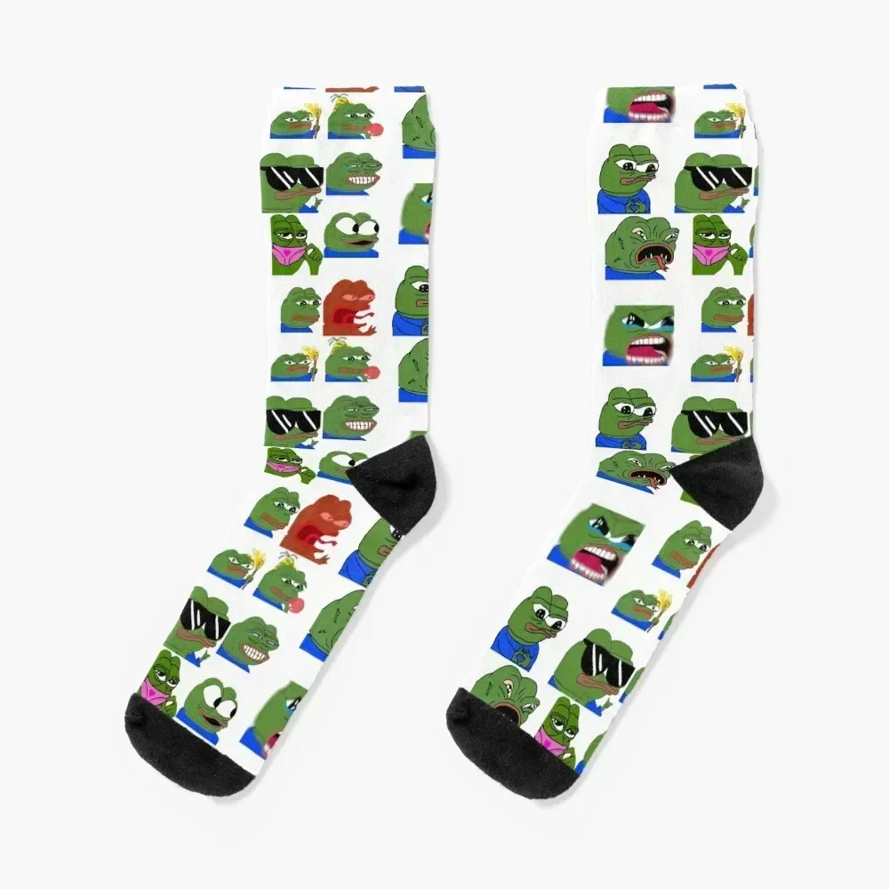 

Pepe The Frog Meme Pack Socks Soccer Crossfit moving stockings Stockings compression Socks Women Men's