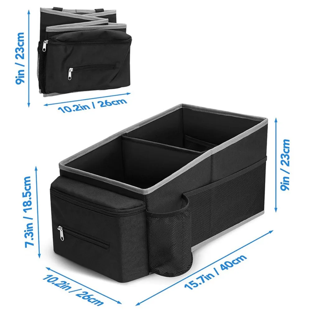 

Big Capacity Car Storage Box Collapsible Multi Compartment Trunk Organizer Universal Fit Repair Tools Holder Cargo Case