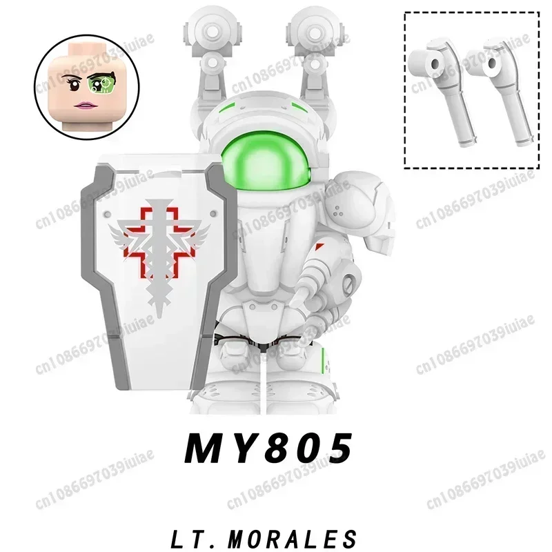 BEAST KINGDOM MY601 Ultramarines Swordsmen Guarding T60 Power Armor Mini Robot Figure Bricks Assembling Doll Building Blocks