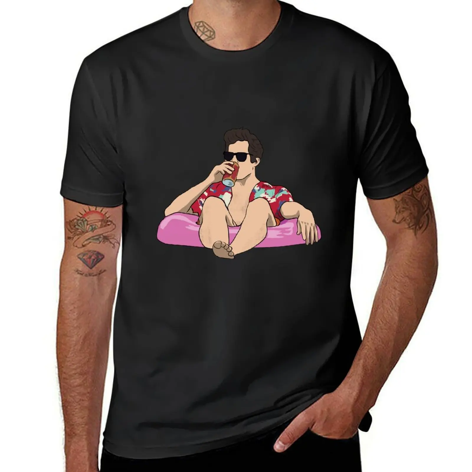 Nyles Palm Springs T-Shirt funnys plus size tops blanks mens big and tall t shirts