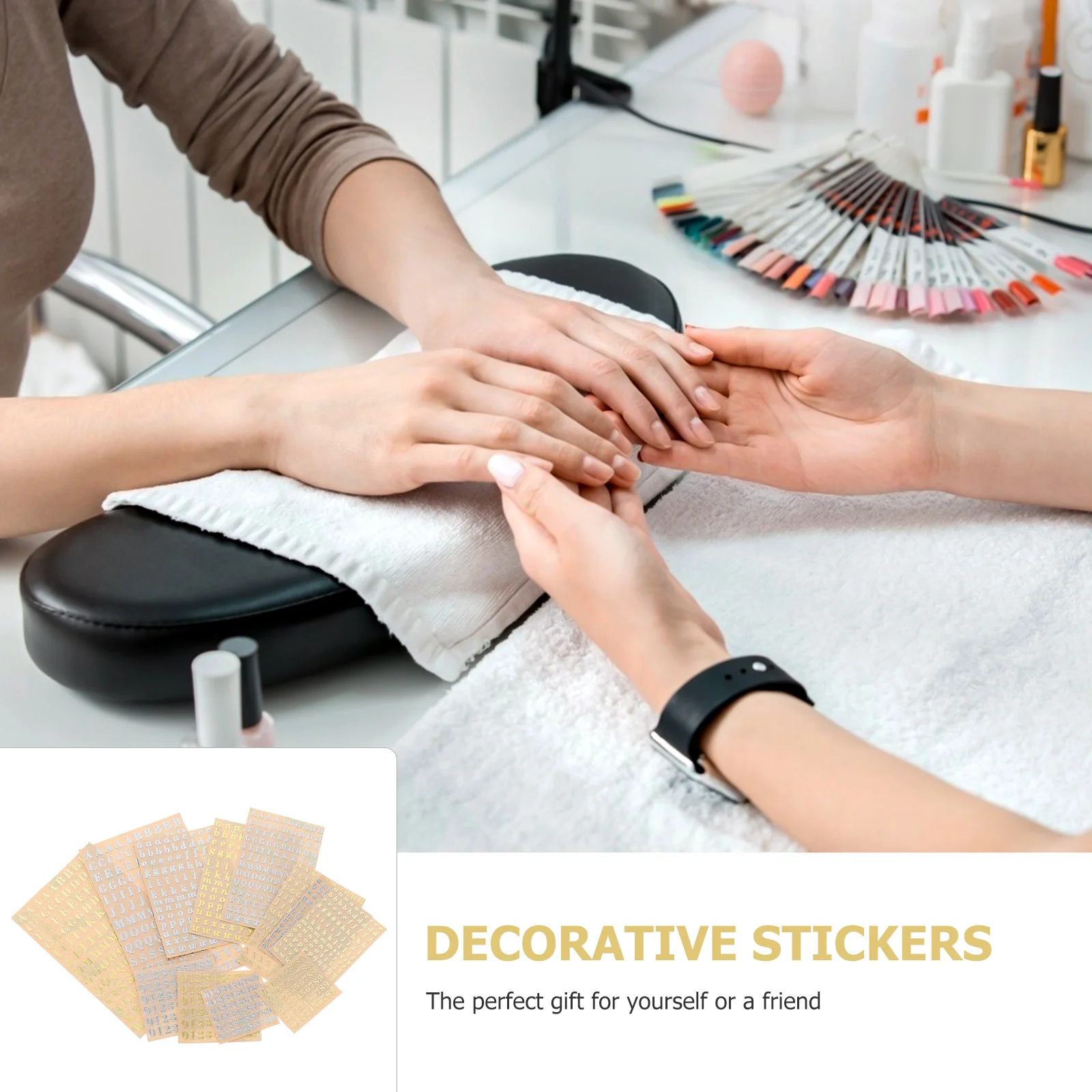 

12 Sheets Alphabet Stickers Metal Self Adhesive DIY Decal for Resin Pieces Dog Name Tag Epoxy DIY Decorative Stickers