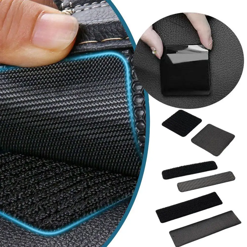 1 Pair Carpet Fixing Stickers Double Faced High Adhesive Home Carpet Anti Car Mats Patches Floor Tapes Foot Fixed Y9V7