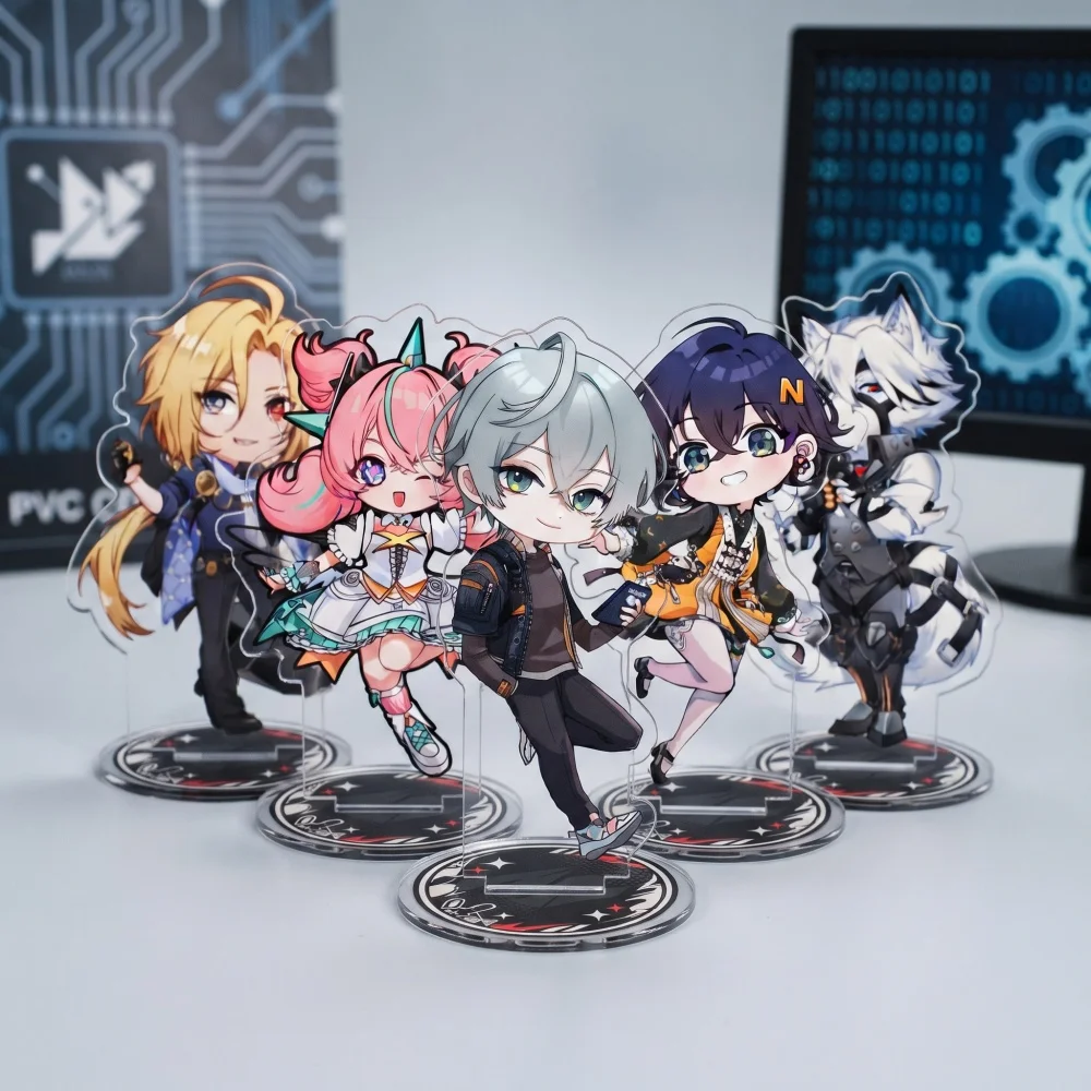 Zenless Zone Zero Game 10CM Double Sided Acrylic Stand Keychain Nicole Anby Ellen Billy Chibi Ver. Desk Decor Gift for Fans