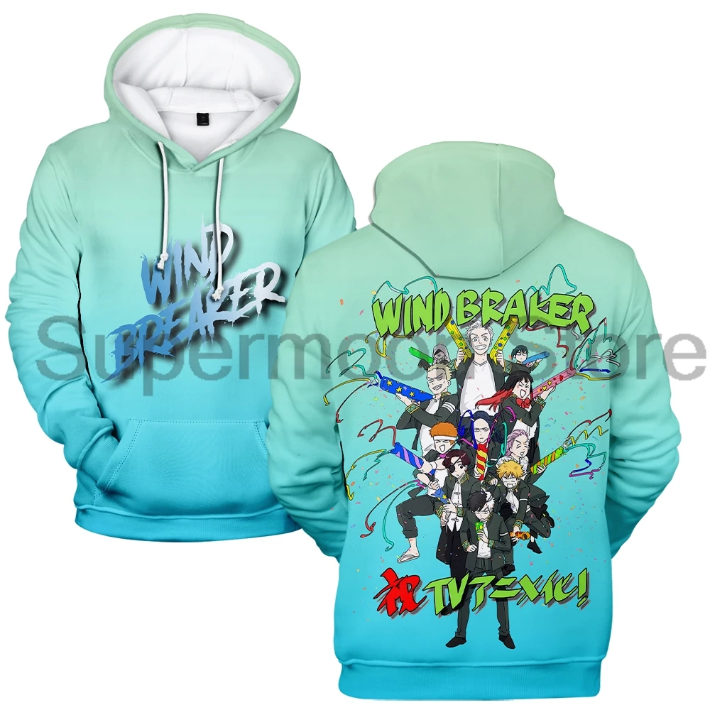 

Wind Breaker Anime Hoodie Japan Manga Long Sleeve Harajuku Streetwear Women Men Hooded Sweatshirt 3D Clothes