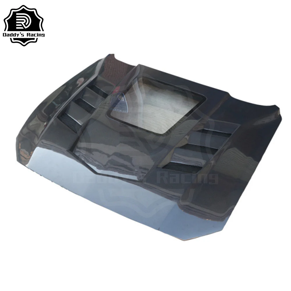 

DD Style Carbon Fiber Front Hood Bonnet With Glass Fit For Mustang 18-22 Engine Cover High Quality