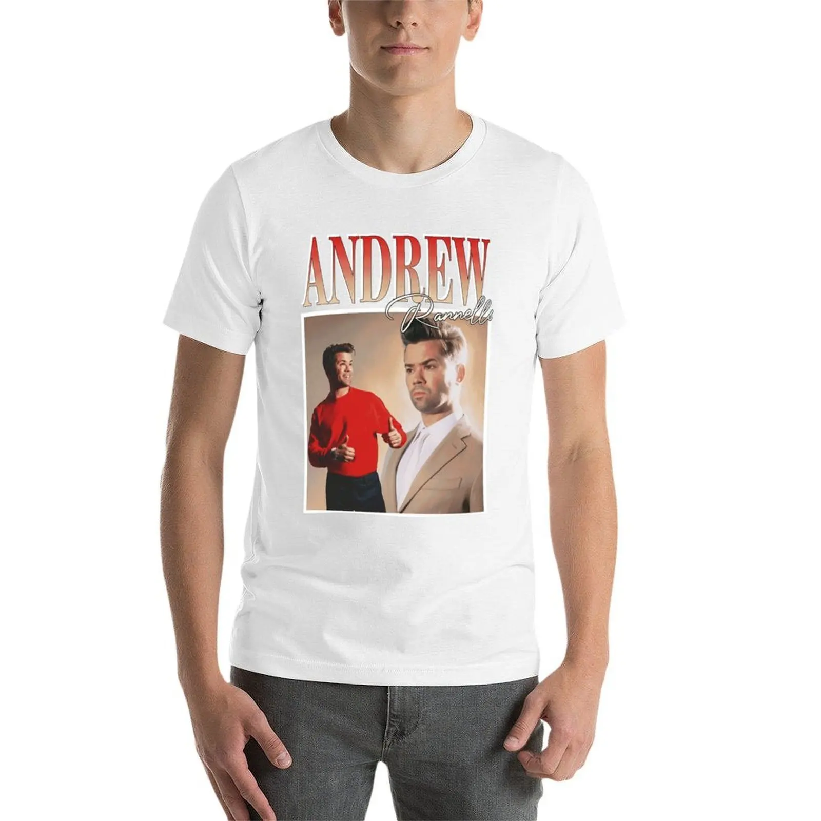 أندرو بانيلس تي شيرت تي شيرت للرجال تي شيرت للرجال حزمة تي شيرت أبيض