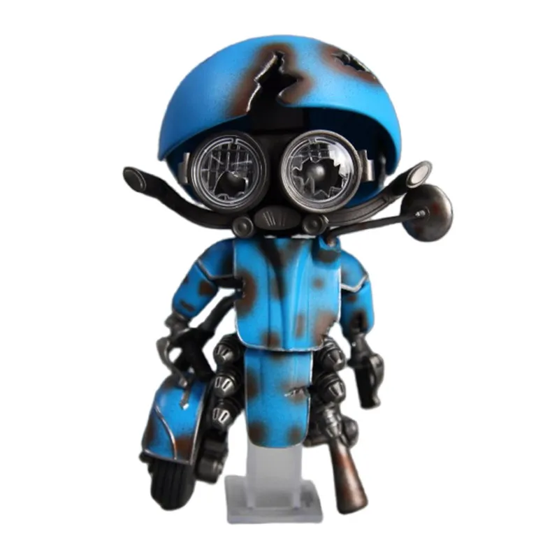 Movie Transformation robot 5 model Toys 14cm motorcycle SQWEEKS Action Figure Robot Alloy LED version