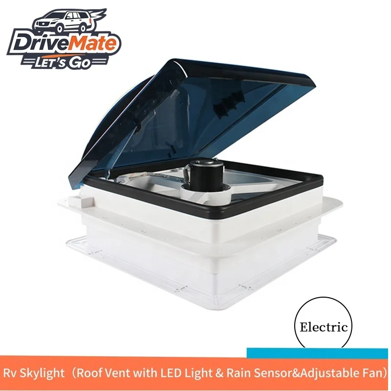 

DC12V 14'' 340mm RV Roof Vent Caravan Ceiling Ventilation Fan Manual Control 3 Speeds Adjustable Smoked Lid