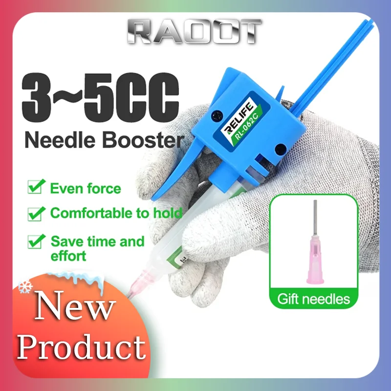 RELIFE RL-062A Manual Glue Gun for 30~50CC for Syringe Oil Solder Paste Oil Structural Adhesive Needle Booster