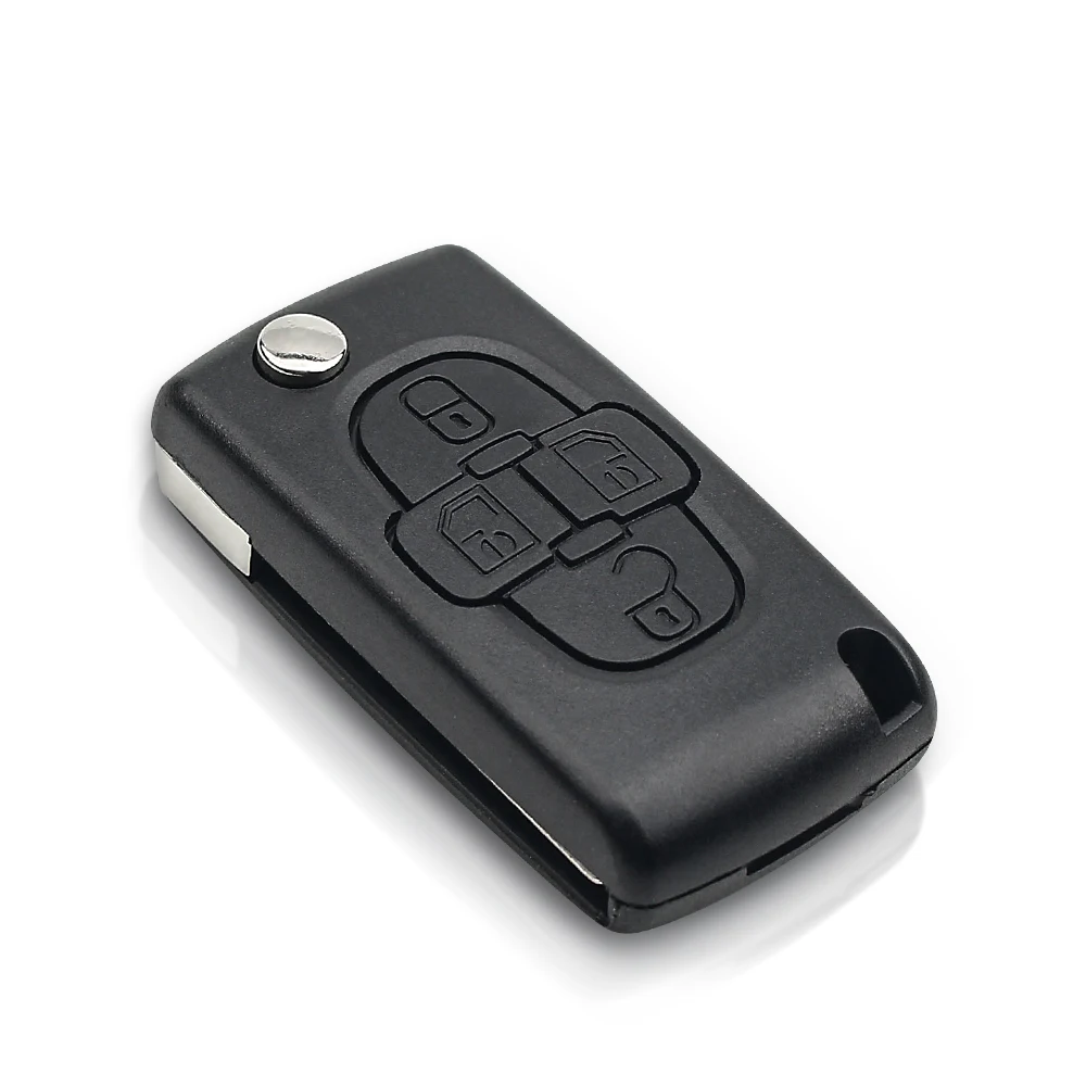 KEYYOU 4 Buttons Remote Key Case For Peugeot 207 307 308 407 607 807 For Citroen C2 C3 C4 C5 C6 Flip Folding Car Key Shell