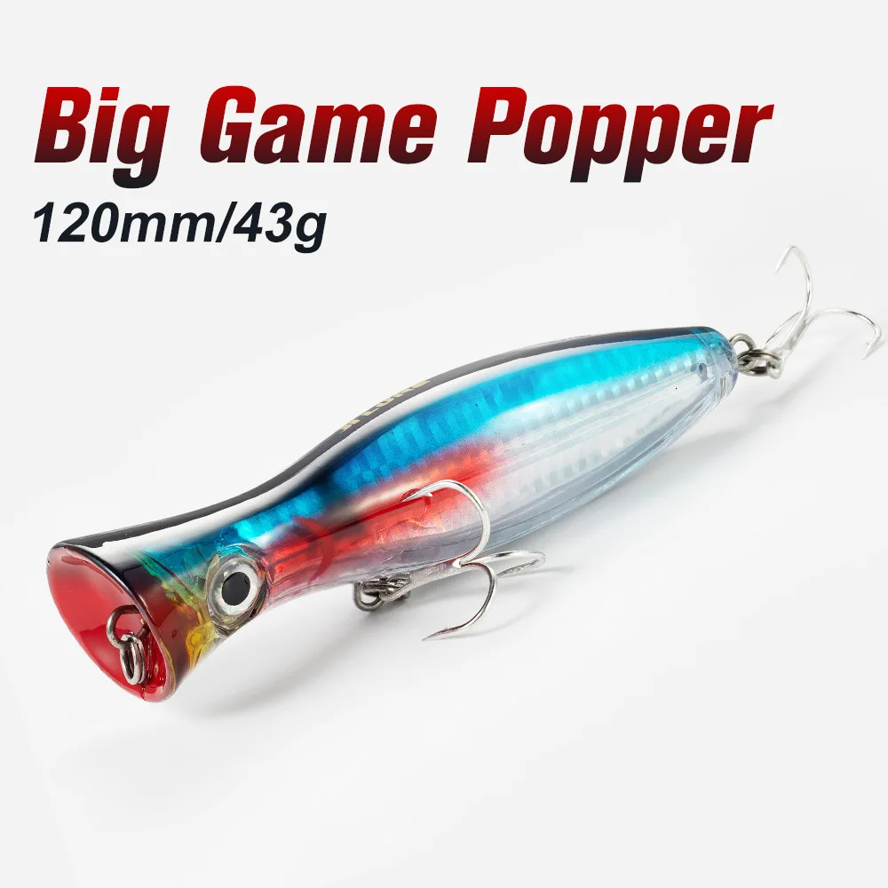 Innovative 16cm/80g  Popper Bait Topwater Fishing Lures with Popping Action and Rattling Beads for Maximum Fish-Attracting Power