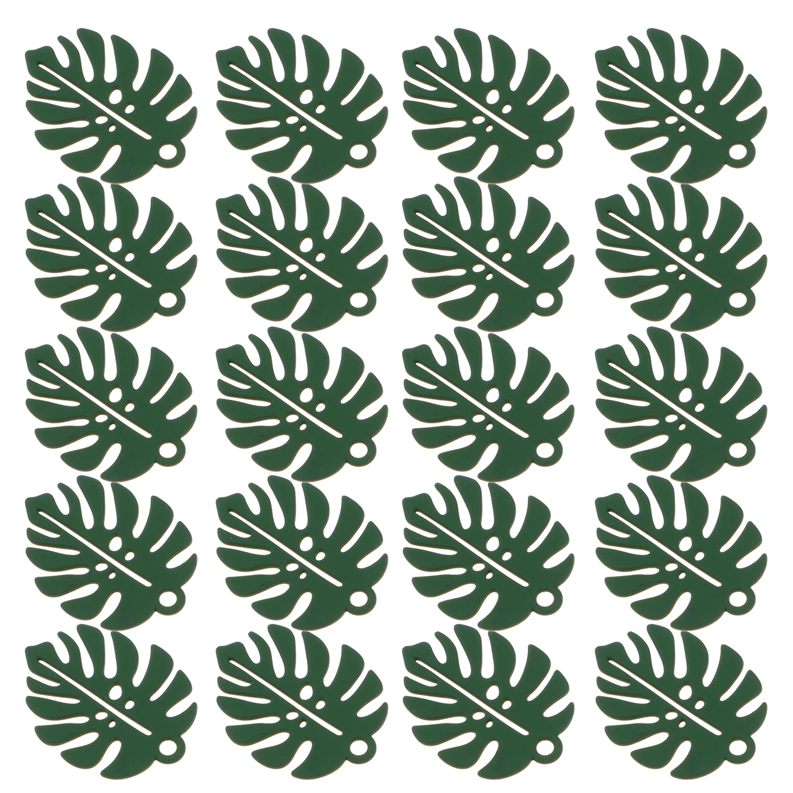 

50 Pcs Retro Alloy Leaf Shaped Charms Green Jewelry Making Supplies Necklace Bracelet Earring Components Decorative Accessories
