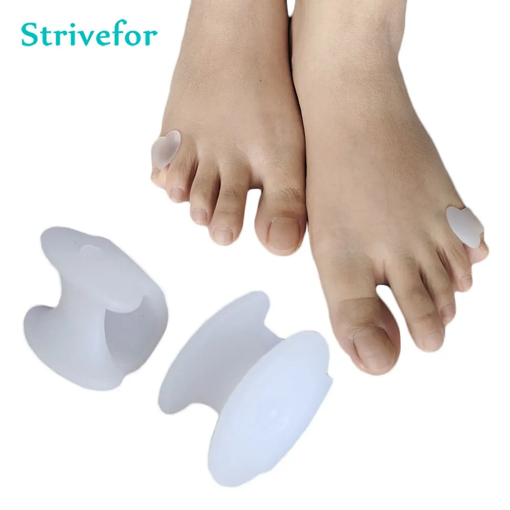 

2 шт. силиконовые разделители пальцев ног уход за ногами ортопедические принадлежности корректор для пальцев предотвращает перекрытие пальца ﻿ Д0031-32