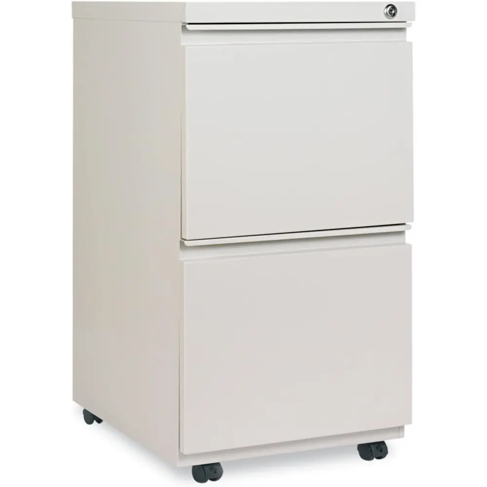 

Full-Length Pull Metal Pedestal with Drawer, 14.875W x 19.125D, Light Gray