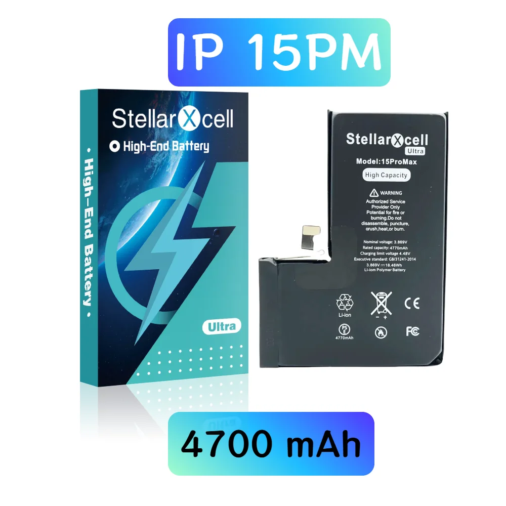 

StellarXcell Ultra Battery для iPhone battery 14 15 Pro MAX Plus Сменная литиевая батарея