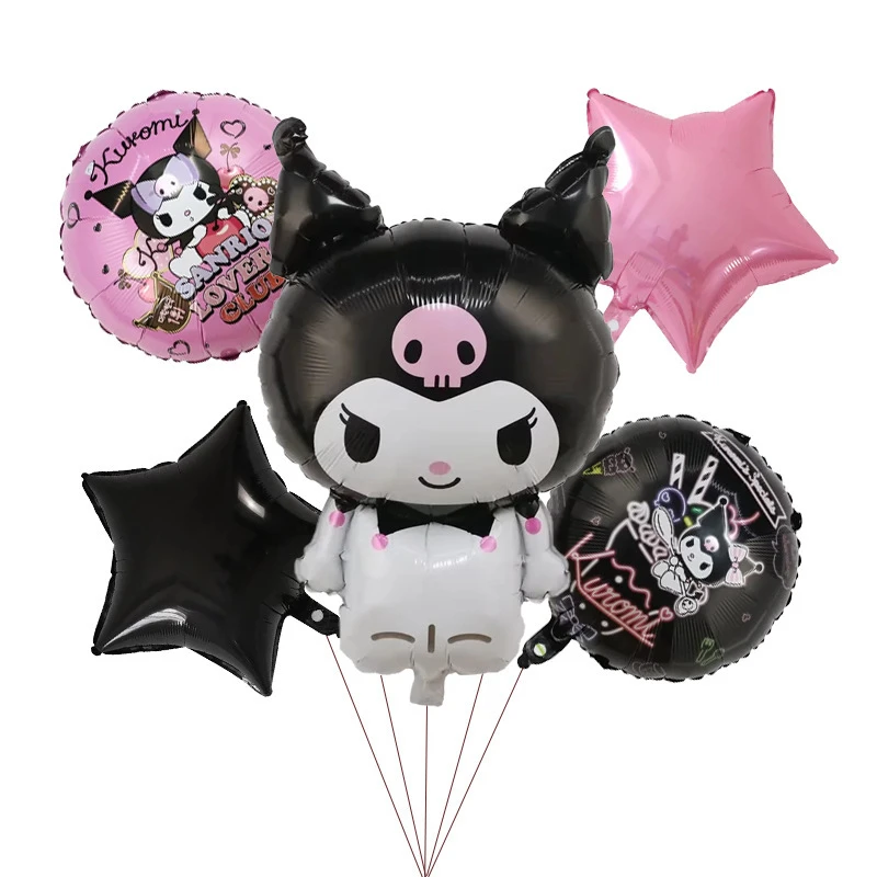 Balão Sanrio Kuromi para decoração de casa, Cute Anime Cartoon, Cinnamoroll My Melody, Family Gathering, Birthday Party, Holiday Gifts