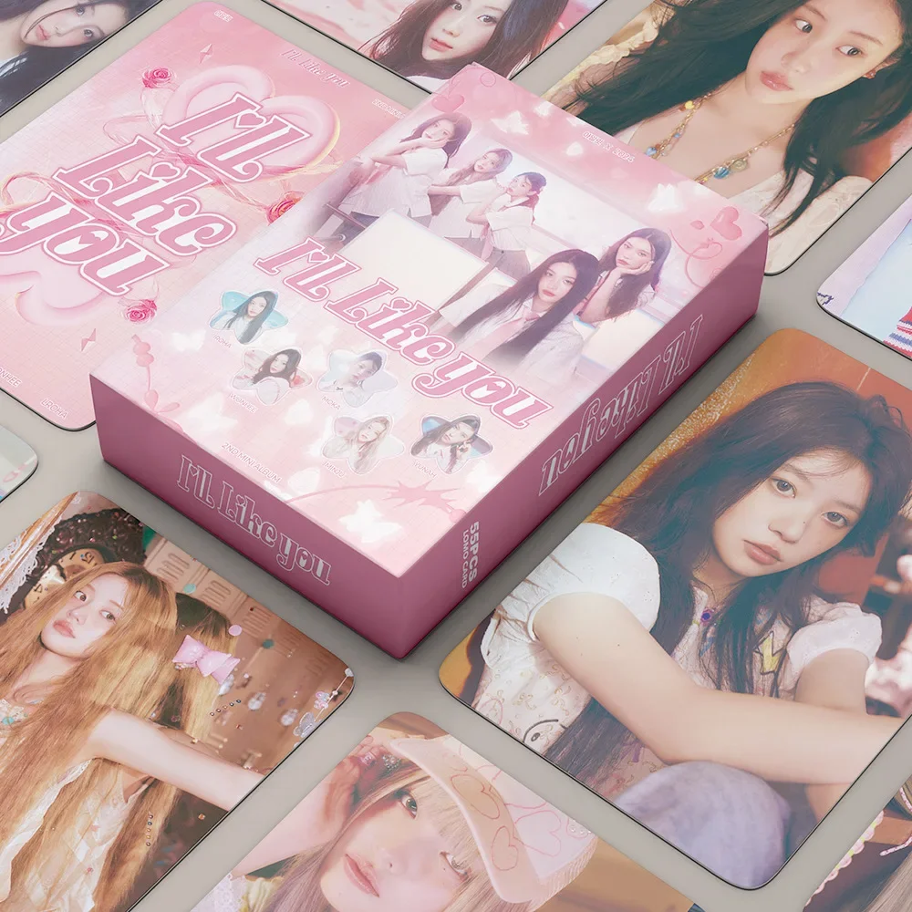 55Pcs ILLIT Idol Girl New Album ILL LIKE YOU HD Printd Lomo Cards YUNAH MINJU MOKA WONHEE IROHA Photocards Fans Gifts