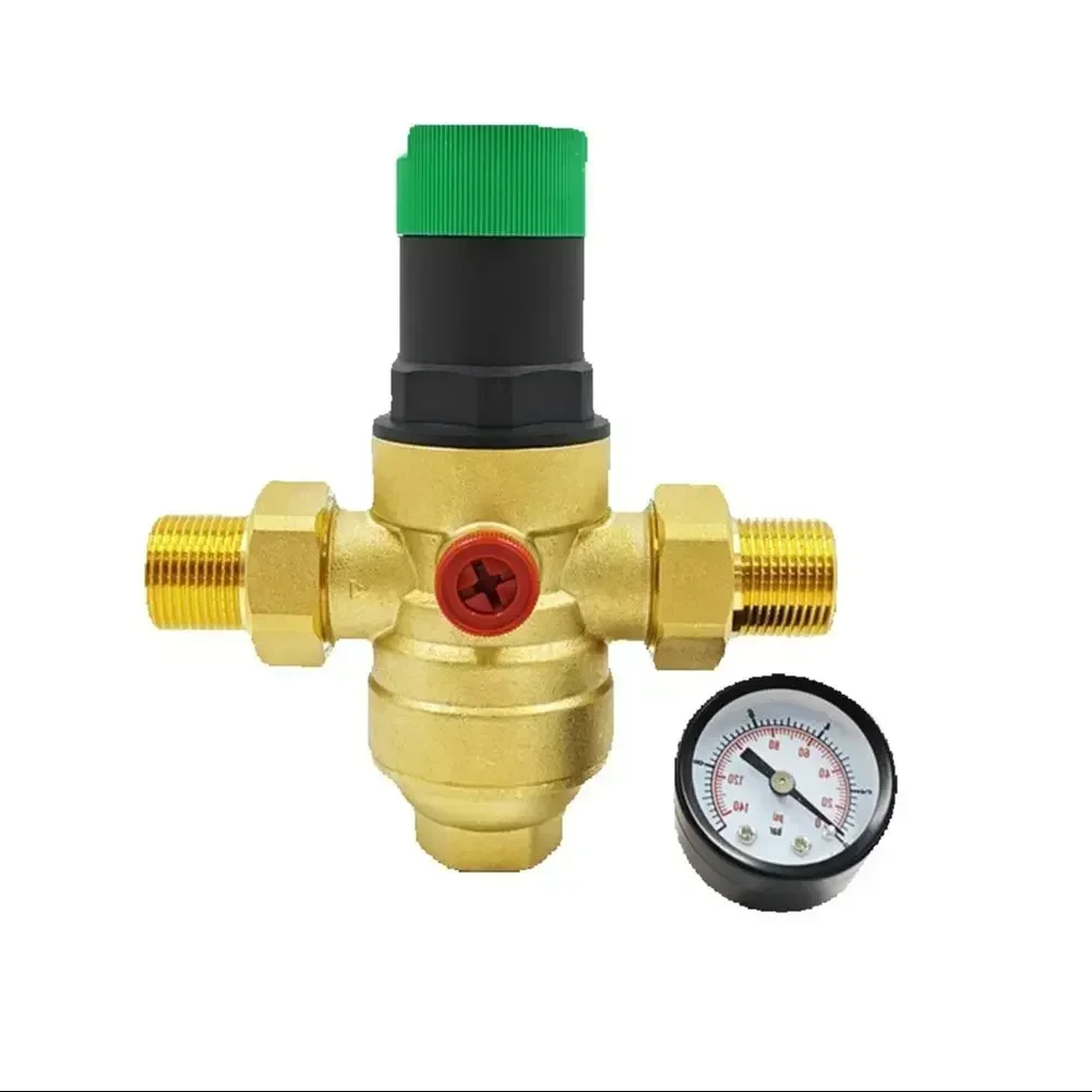 G/NPT Threaded Brass Pressure Reducing Valve Household Water Line Filter Brass Pressure Reducing Valve Regulating Valve Tools