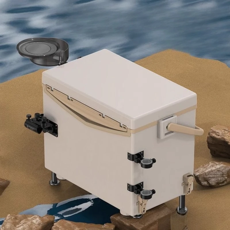 

Camper mini small fishing box 19 liters new full set of ultra-light portable small fishing box Taiwan fishing box can sit fishin