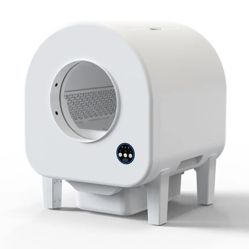 

Автоматический туалет для кошек с функцией удаленного управления через приложение, полностью закрытый, с функцией стерилизации, большой, с защитой от брызг