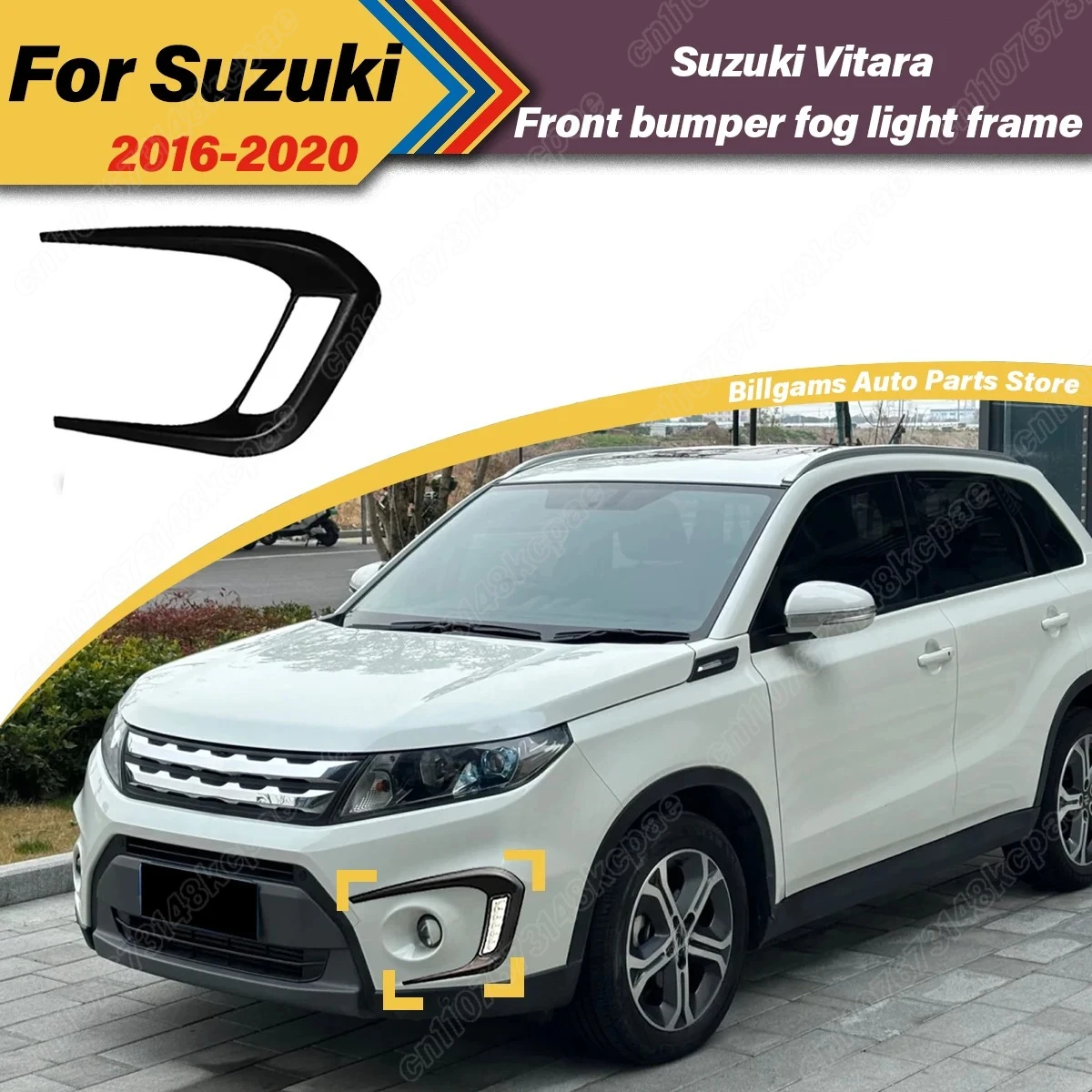 

For Suzuki Vitara 2016 2017 2018 2019 2020 Automobile Front Bumper Fog Bright Frame Front Bumper Splitter Decorative Accessories
