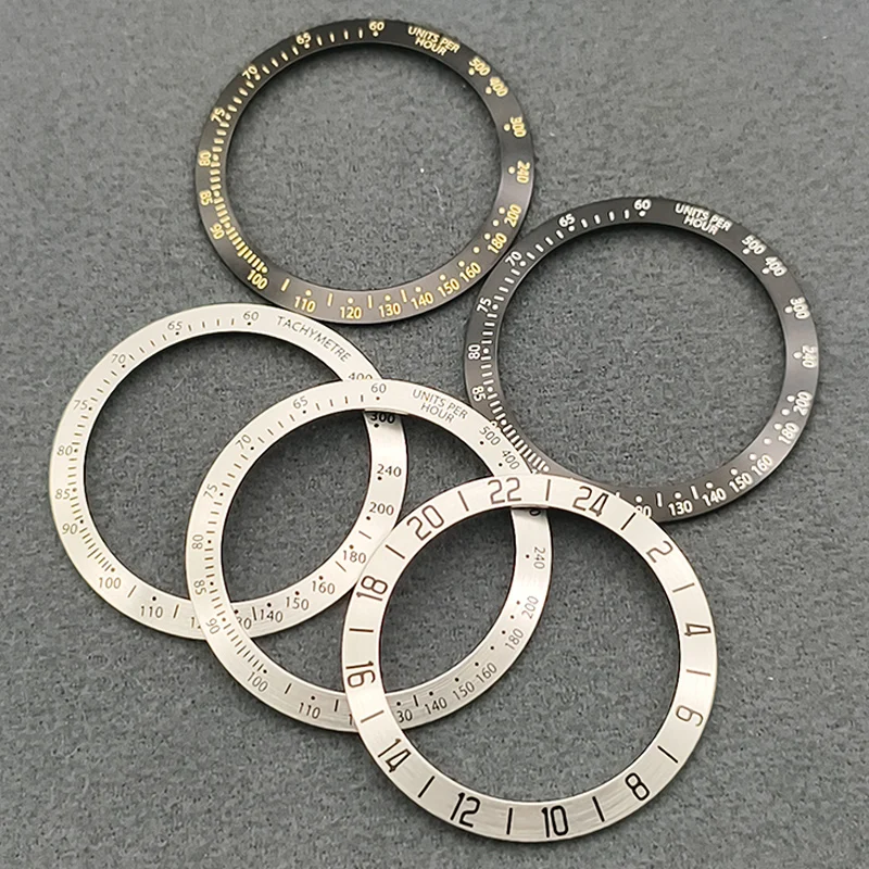 

38mm×30.6mm Curved Aluminium Bezel Insert Ring Fits For SKX007 SKX009 SUB Watch Case NH35 NH36 Movement Watch Refit Accessories