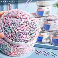160 pcs Color paper clips office supplies paper clip large file bookmark paper clip organizer stationery stainless steel 2