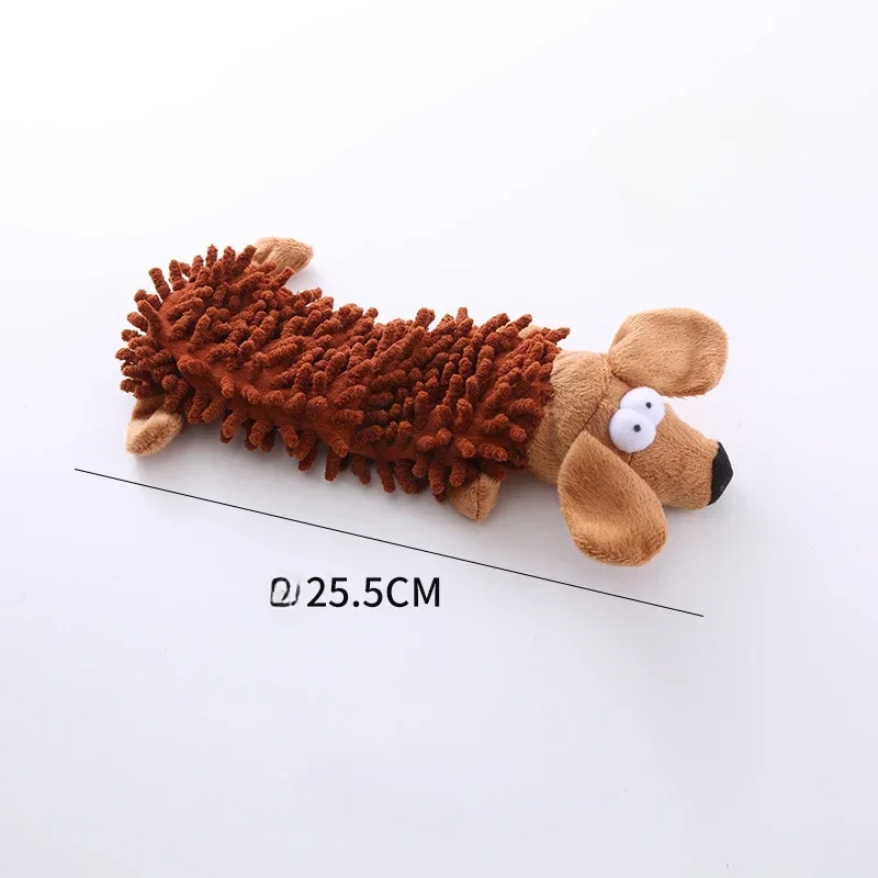 Pet dog toy sound plush mop fur shell frog hippo teeth grinding supplies