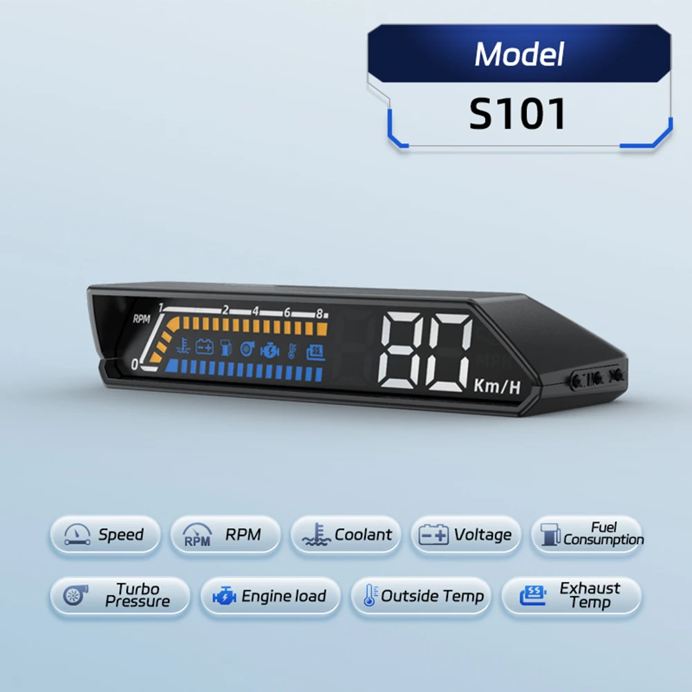 Car Head Up Display For HUD Gauge For OBD2 Driving Computer Temperature Speedometer Car Electronics Replacement Accessories