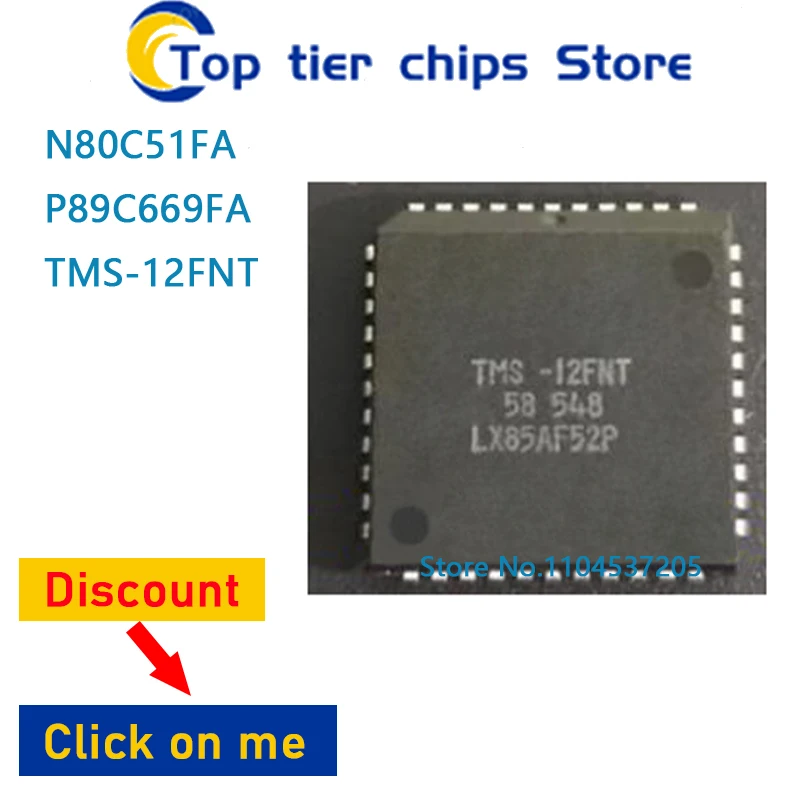 10PCS~5PCS/LOT  N80C51FA P89C669FA TMS-12FNT PLCC44 100% NEW