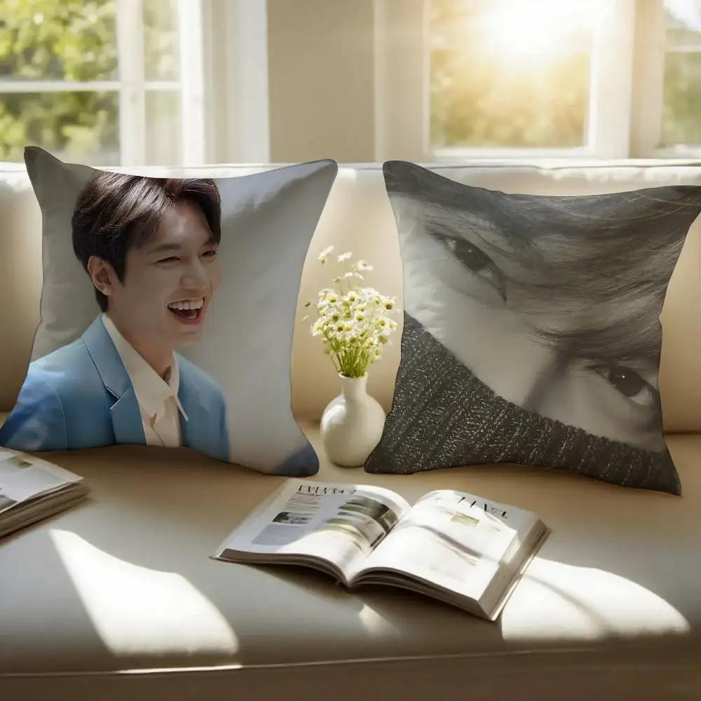 Kpop Lee Junho كيس وسادة مكافحة الغبار المخدة غير مرئية سستة حريري قصير أفخم غطاء وسادة أريكة #2