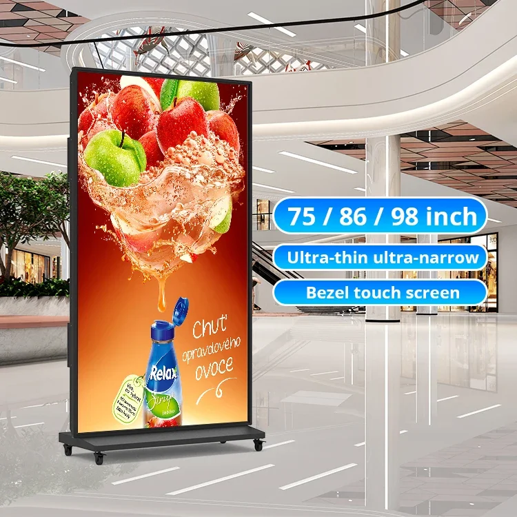 100' 85' 75' 4k M Monitors Totem Led/LCD Display Smart Board Kiosk Stands Advertising Screen Digital Signage And Displays For Ma