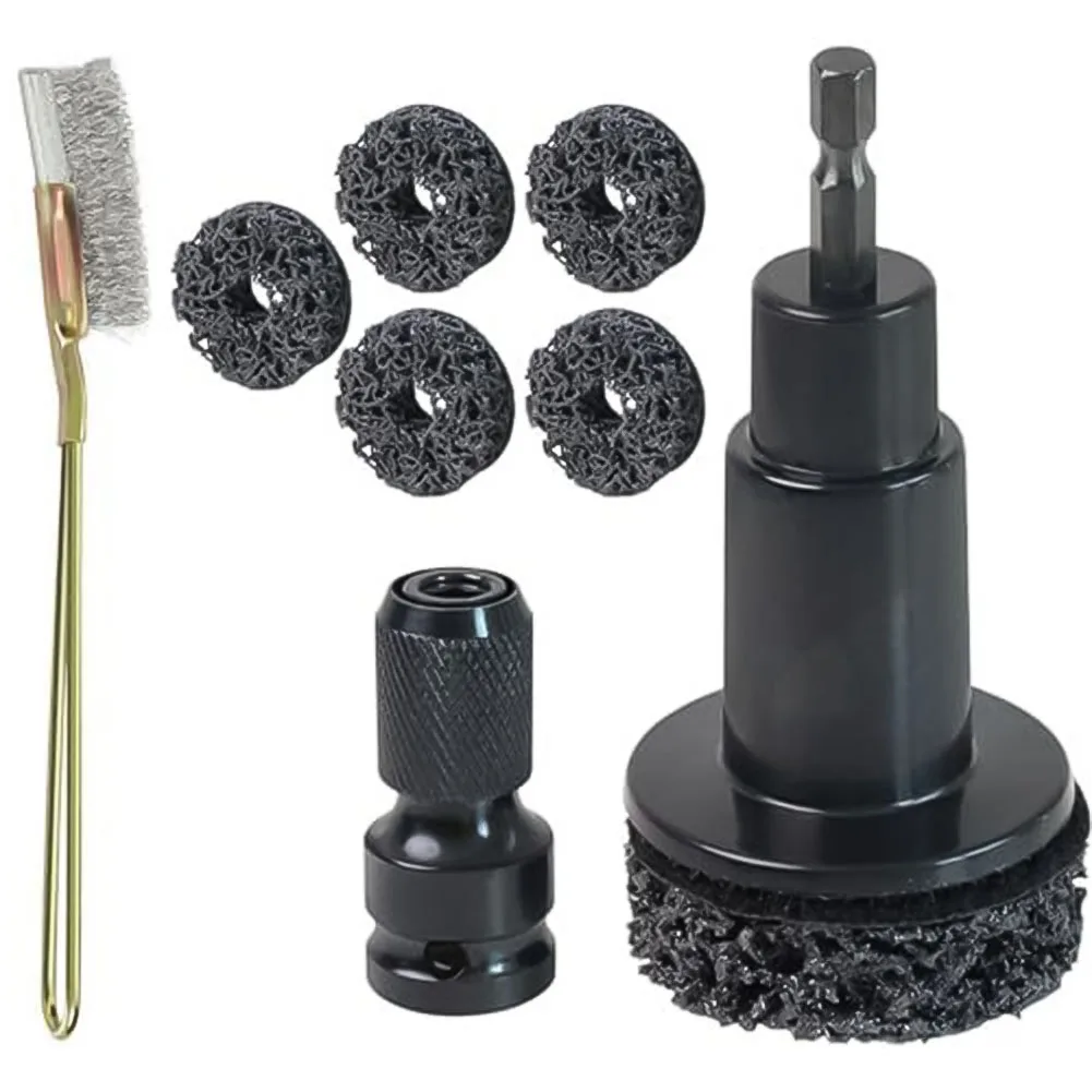 Black Wheel Hub Cleaner Wheel Hub Cleaning Kit Brake Rotor Cleaning Silicon Carbide Abrasive 1 2-inch Drive Compatible