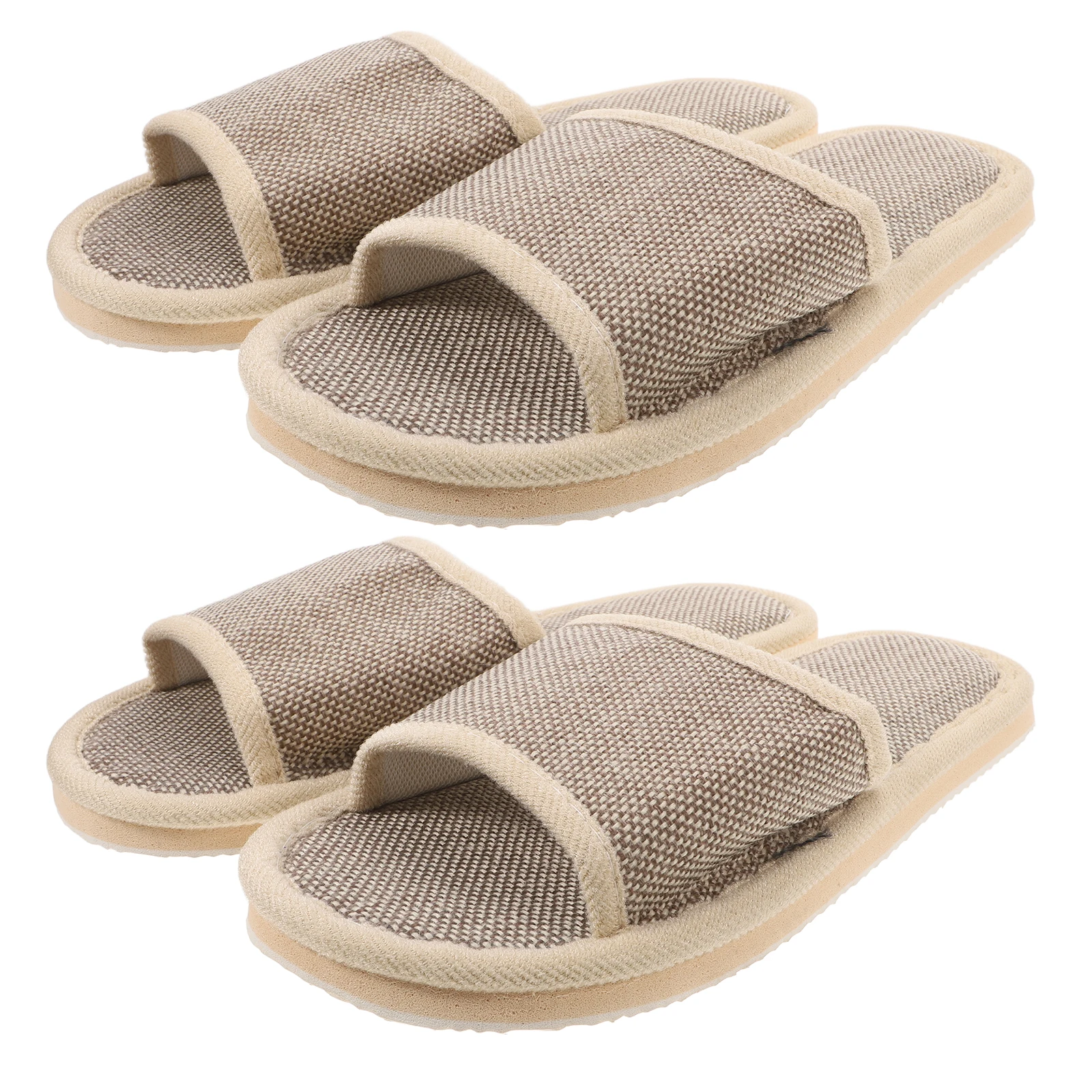 

2PCS EVA Slippers AntiSlip Waterproof Lightweight Home Indoor Cotton Bathroom Guest Linen Unisex NonSlip Shower Bath