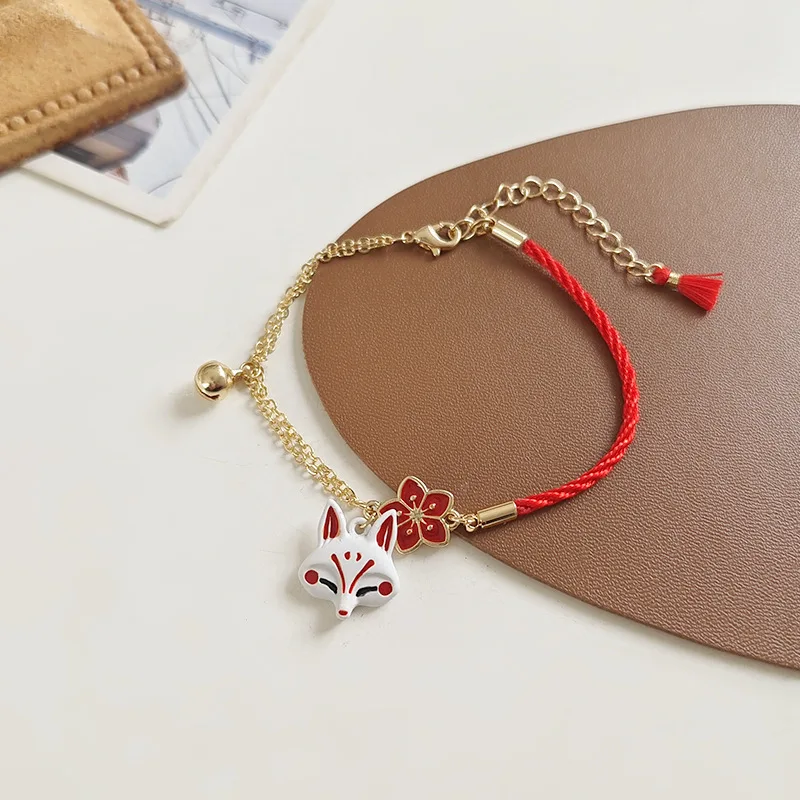 E046 Enamel Fox Earring.New Cartoon Cute Animal Fox Cherry Blossoms Alloy Studs Earrings Fashion Accessories Wholesale