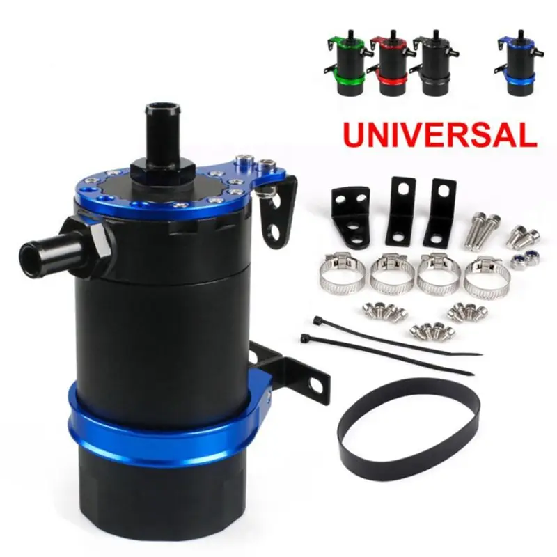 Car Breathable Oil Catch Can Kit Oil Catch Can Resevoir Tank Kit With With Filter Plate For Car Modification-AU62