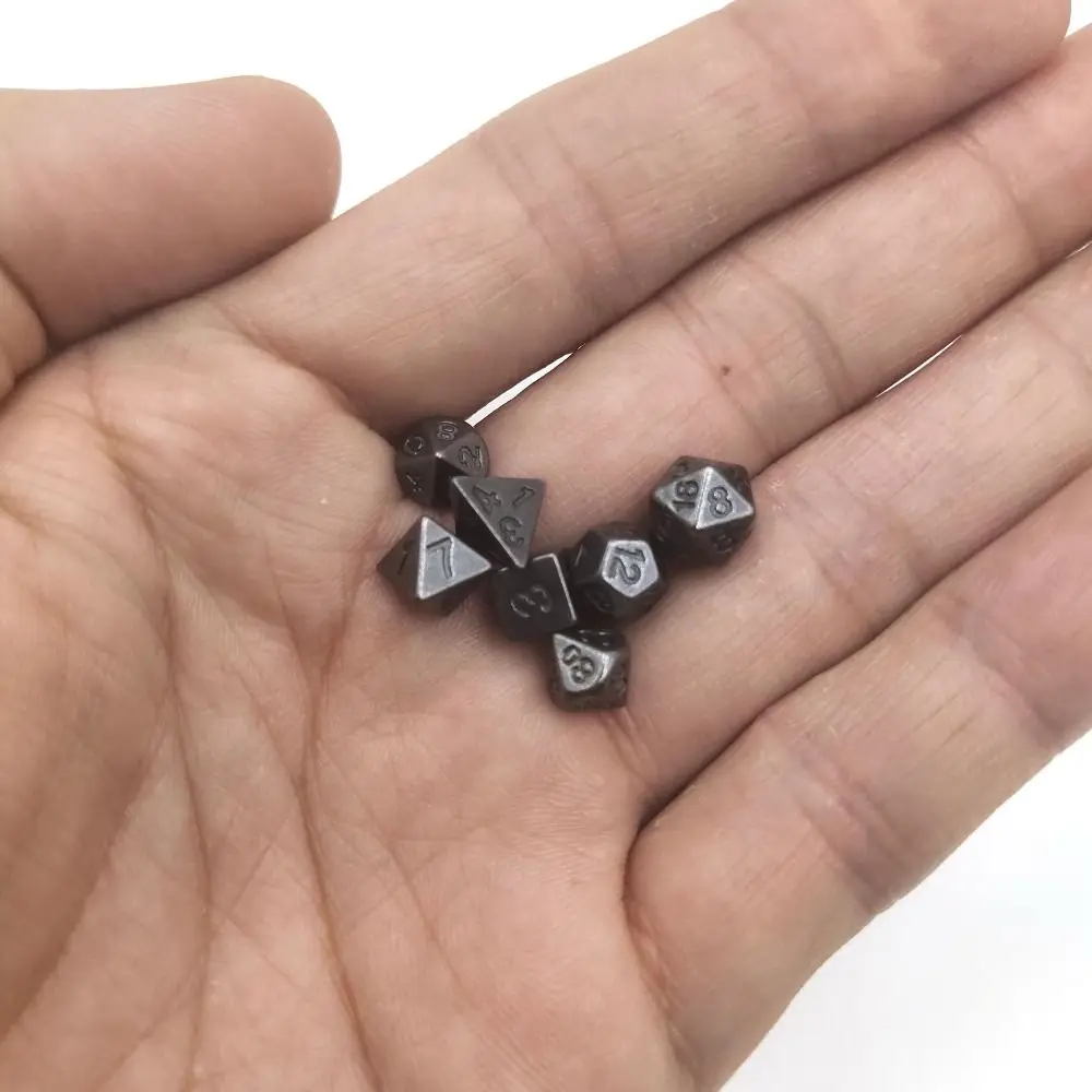 

Excellent Kirsite RPG Dice Gold Silver Bronze Polyhedron Metal Dice Dice Set Game