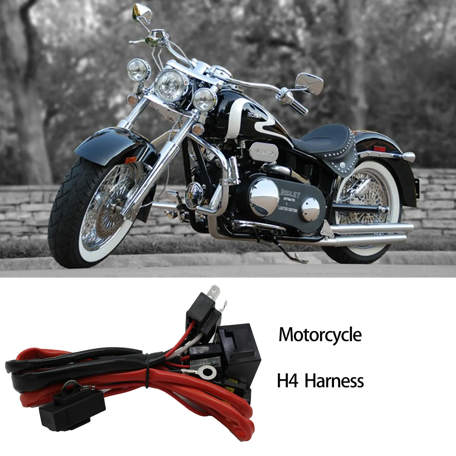 

1pcs Motorcycle Relay Wiring Harness hid LED Headlight Car LED Fog Light H4 9003 HB2 Fog Lights Front Led Bulbs Motorcycle