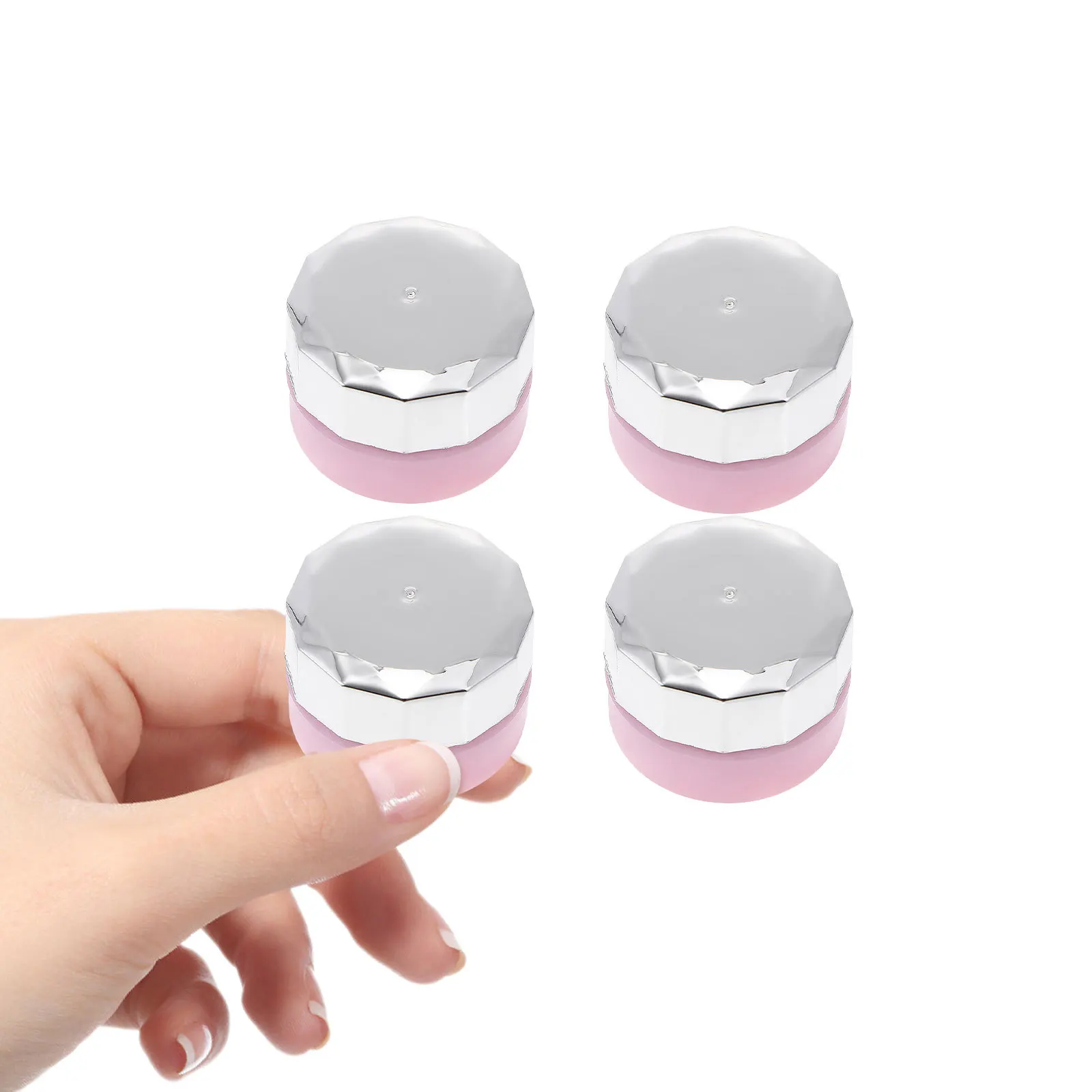 4 Uds botellas de esmalte de uñas Mini contenedores vacíos tapa de tornillo a prueba de fugas frascos de viaje portátiles botellas de esmalte de uñas