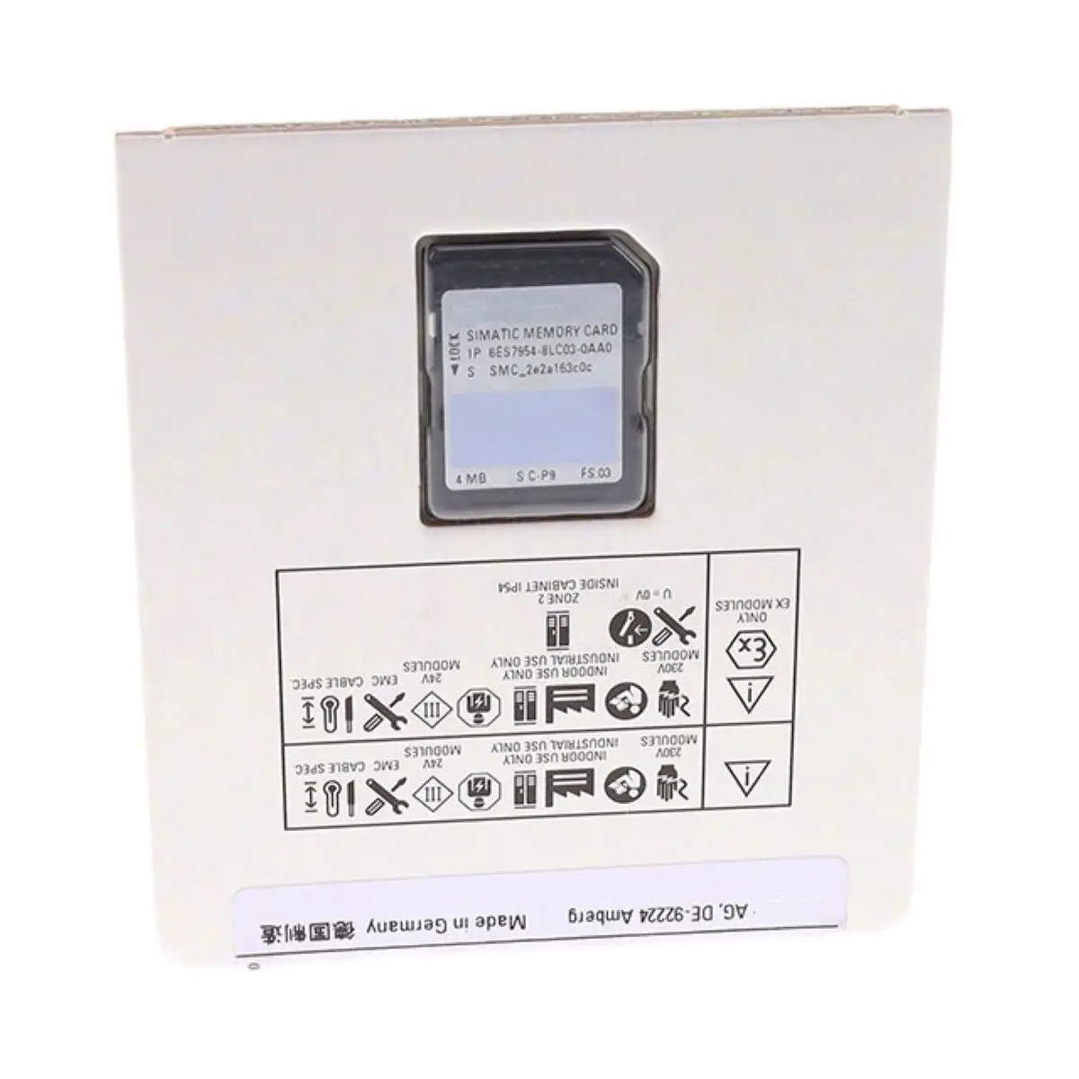6ES79548LC030AA0  6ES7954-8LC03-0AA0 SIMATIC S7, memory card for S7-1x 00 CPU/SINAMICS, 3, 3 V Flash, 4 MB