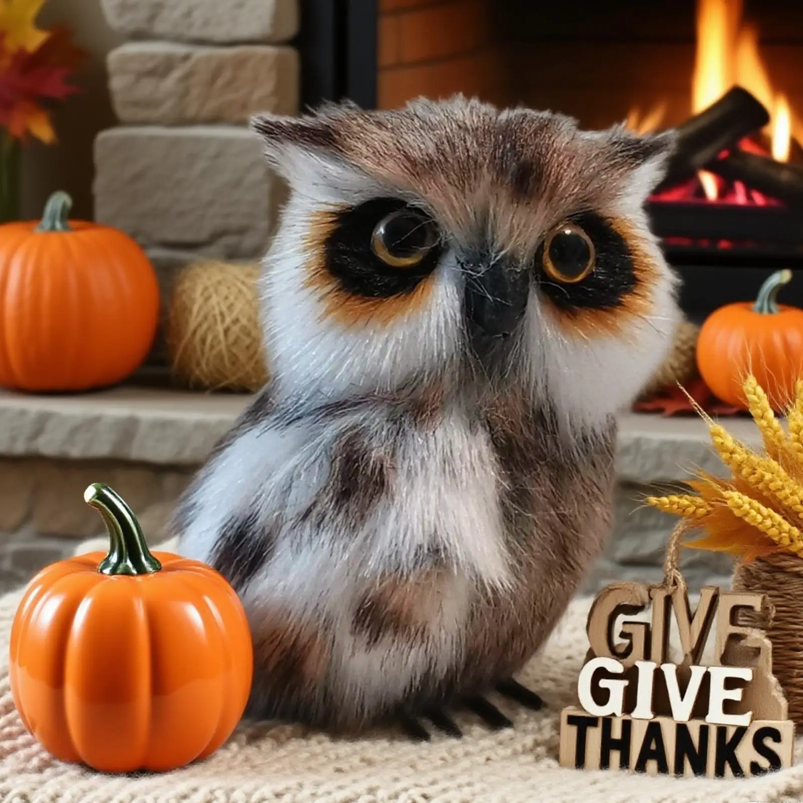 

Owl Stuffed Animal Owl Plush Toy Hangable Pendant with Loop Realistic Vivid Eye Design DollDecor for Wall Door Tree Bag Party