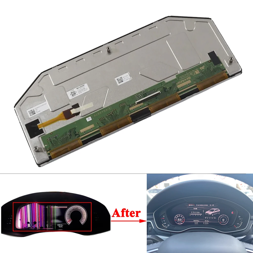 

For Audi A6 S6 RS6 A7 S7 RS7 C8 Q3 F3 RSQ3 Q5 Q7 4M Q8 RSQ8 Instrument Gauge Cluster Digital 12.3" LCD Display Screen