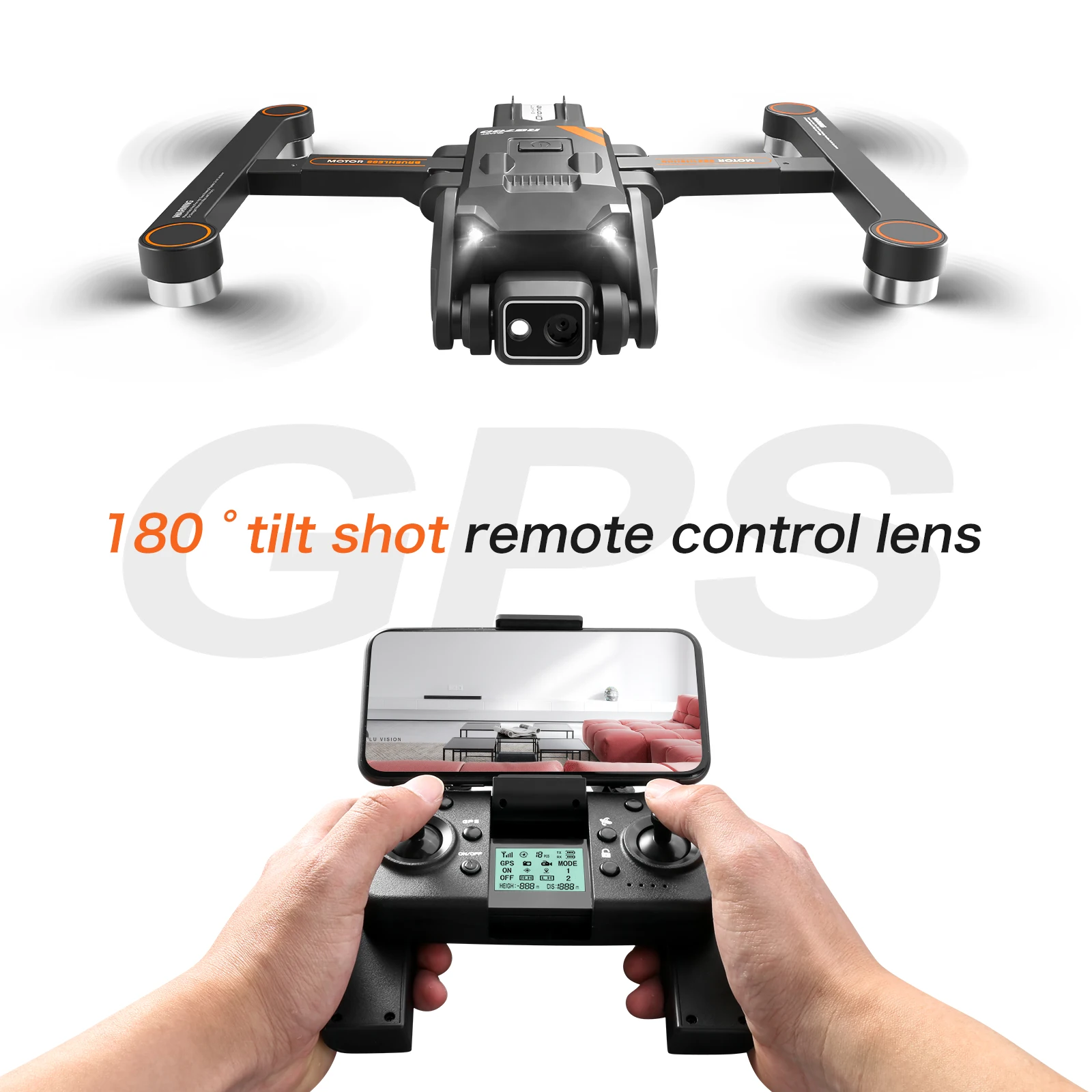 RG700Pro Quadcopter: GPS + Optical Flow Dual Positioning, ESC Dual Cameras, Brushless Motor, Four-sided Obstacle Avoidance.