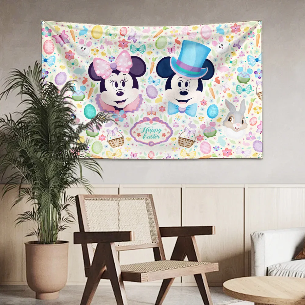 Cartoon Mickeys Mouses Flag poliestere stampa digitale Banner 4 dimensioni per Garage Wall Art Out Door Decoration