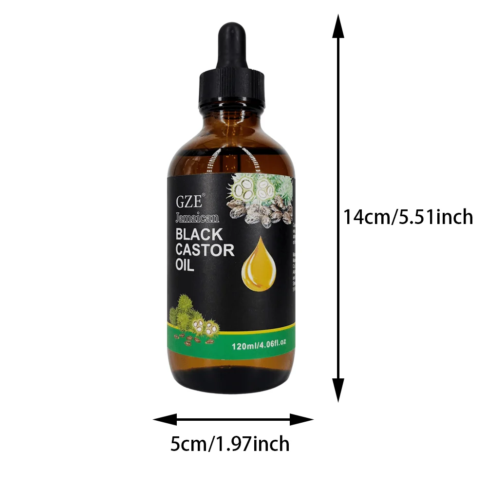 GZE Jamaican Black Castor Oil - Cold Pressed Hair Moisturizing for Hair, Lash & Eyelash Strength, Shine & Scalp Care view 6