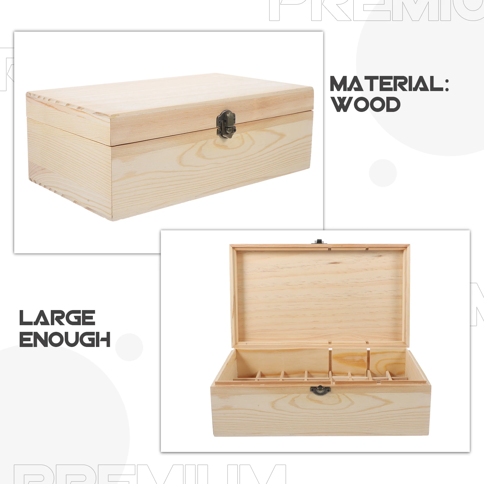 

Wooden Essential Oil Gift Box 5ml-15ml Storage Case for Collection Display Stylish Roll Bottle Holder Bamboo Design for Oils