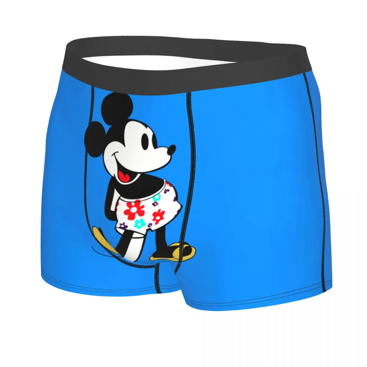 Cute Mickey Mouse Minnie Boxer Shorts For Men 3D Print Disney Cartoon Underwear Panties Briefs Breathable Underpants