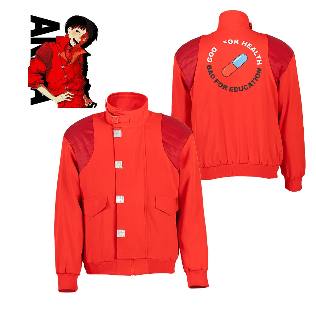 Anime Shotaro Kaneda Cosplay Costume Red Jakcet Adult Casual Motorcycle Cost Halloween Fancy Costume Jacket