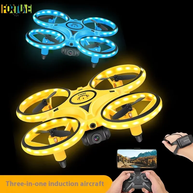 

Радиоуправляемый интеллектуальный индукционный дрон, часы, квадрокоптер, устойчивая к падению подвеска, пульт дистанционного управления, маленькая игрушка-самолет 2025